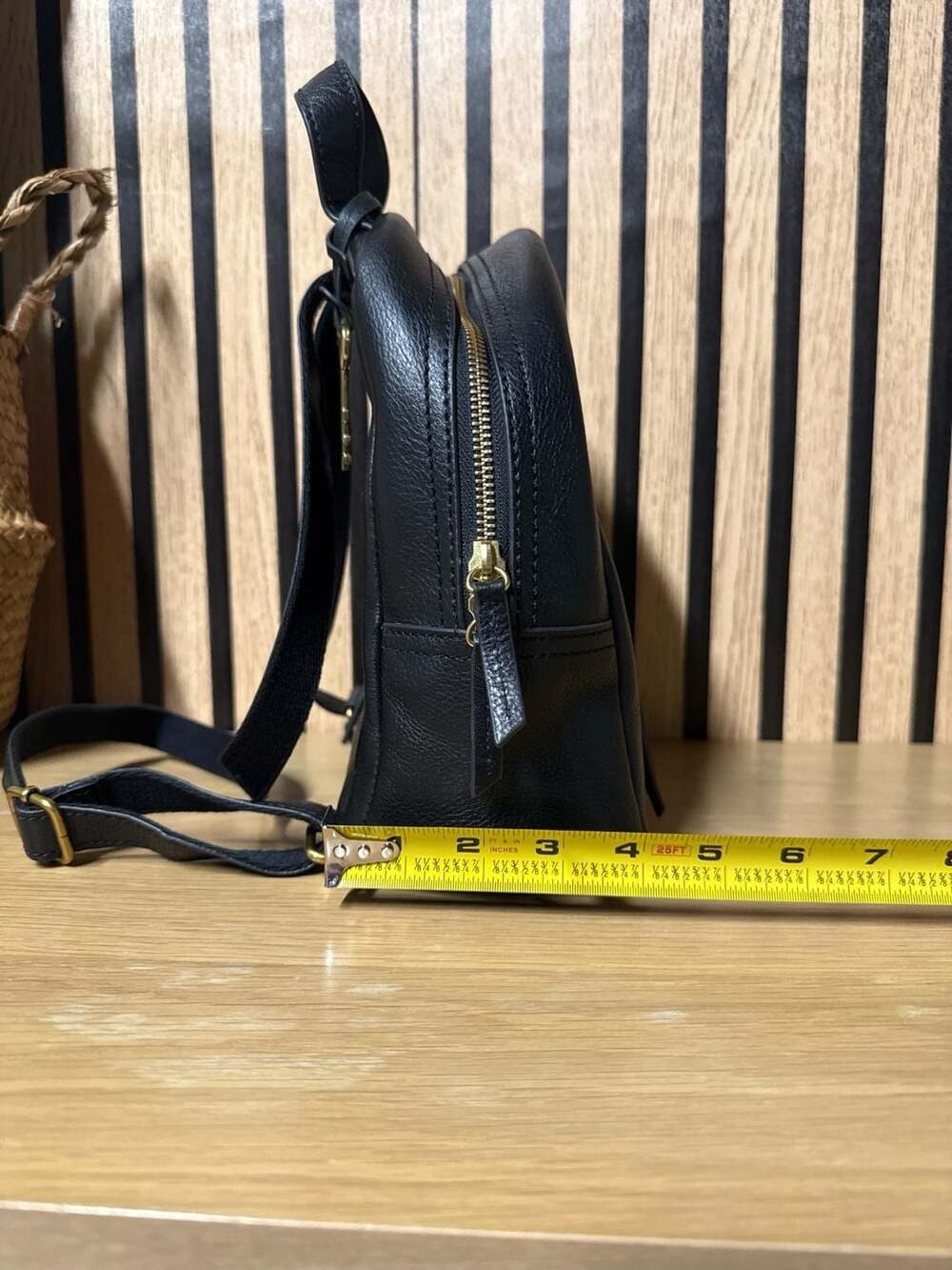 Fossil Megan Mini Black Pebbled Leather Backpack - Picture 7 of 7